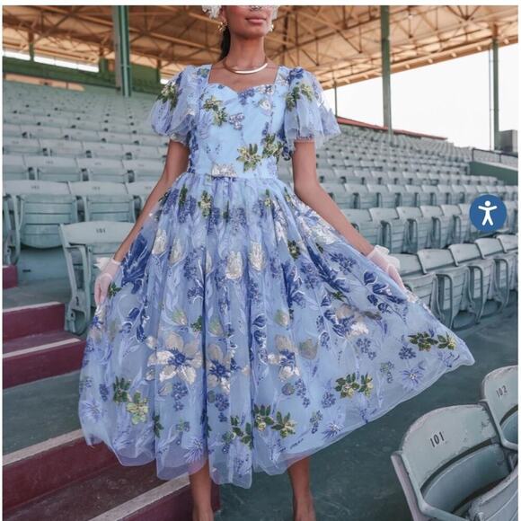 JESSAKAE Dresses & Skirts - JessaKae Canterbury Blue Floral Dress size 6X NWT